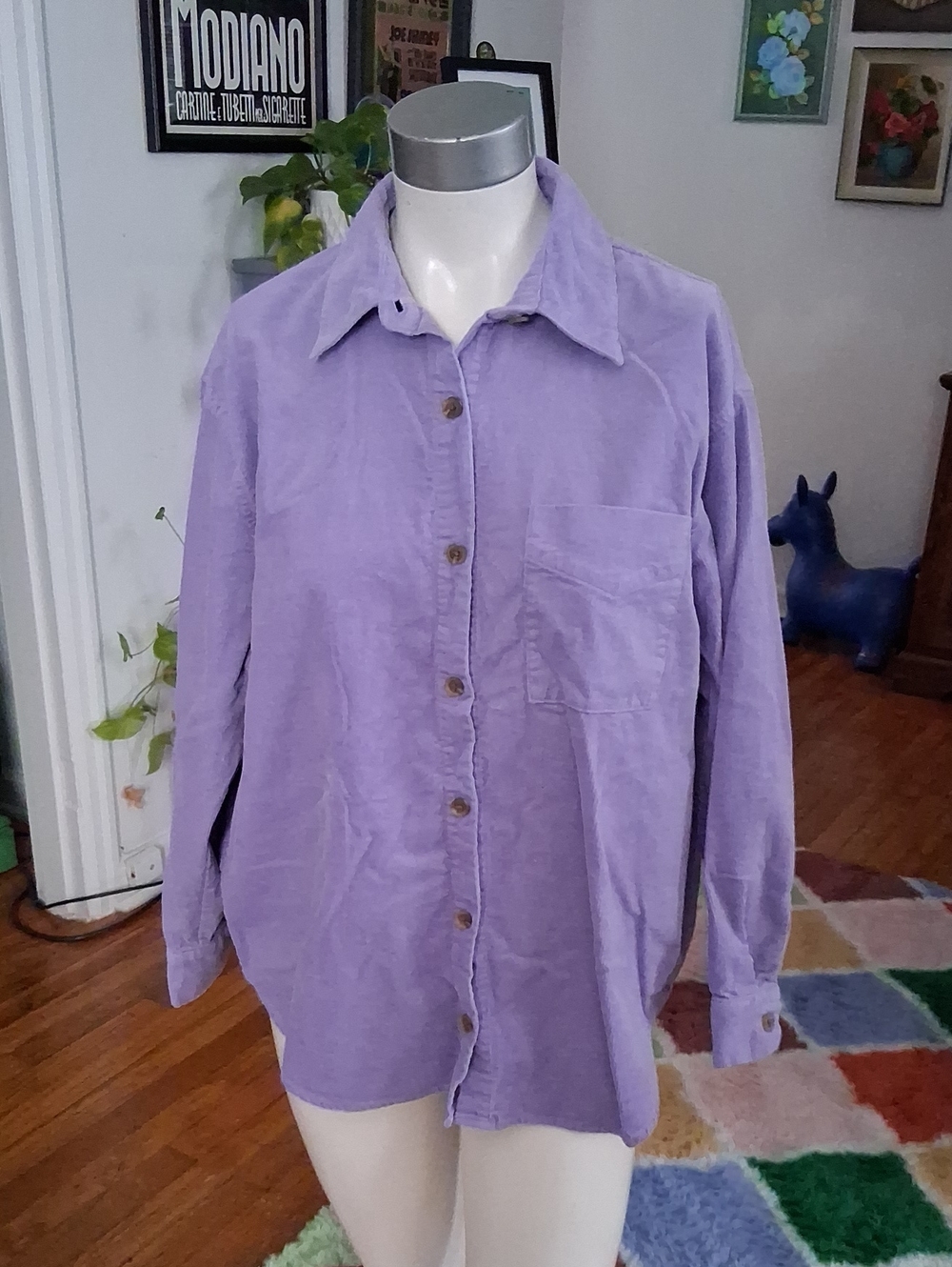 wild fable Lavender Corduroy Button-Front Jacket